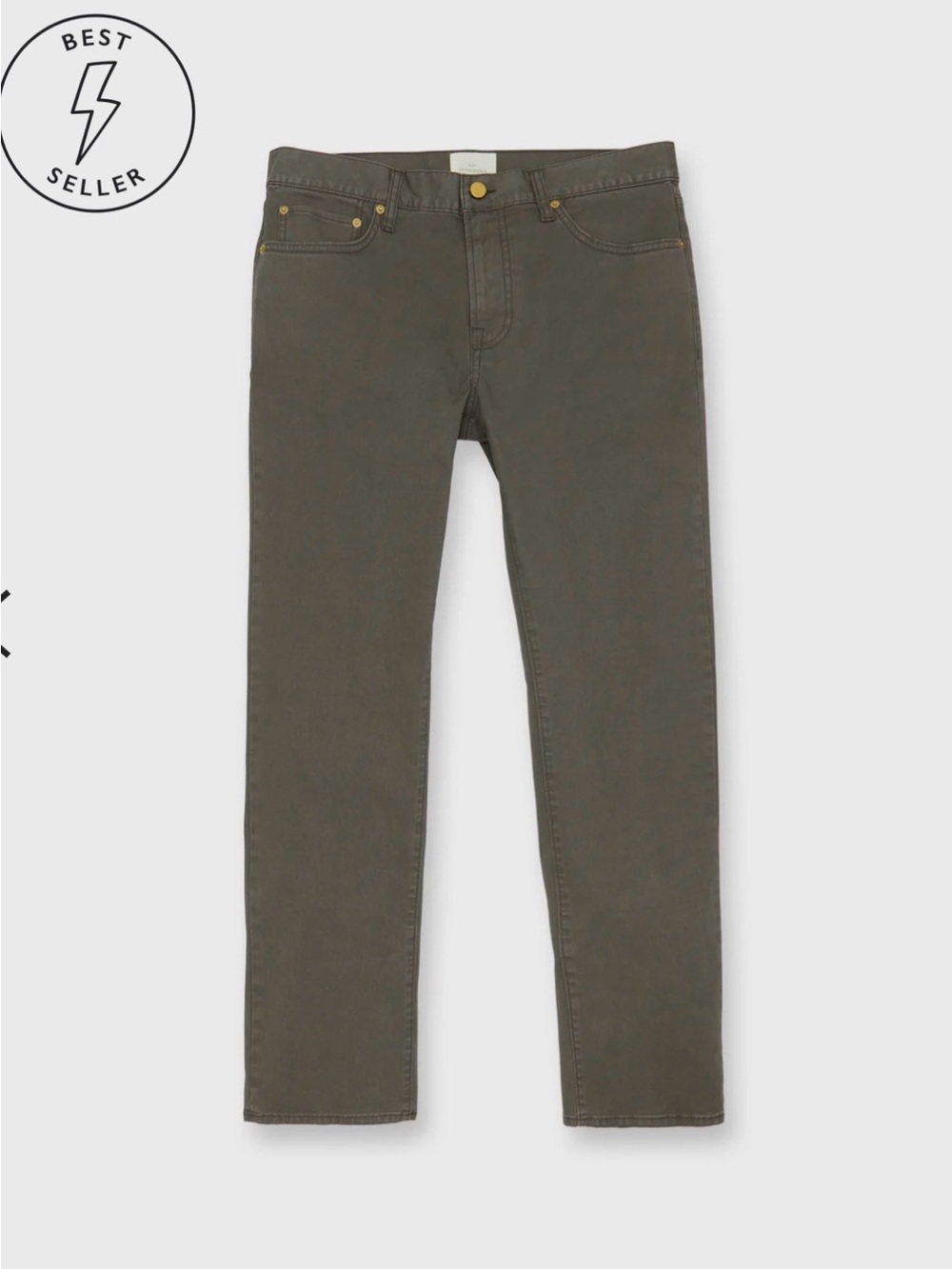 Sid Mashburn Slim Straight 5-Pocket Pant, Smoke Twill